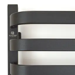 Електрична рушникосушка Navin Stugna 480x1000 Sensor права чорний муар 12-028153-3680, Чорний матовий, Праве, Електронний - мініатюра 4