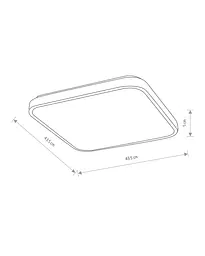 Світильник стельовий Nowodvorski 10986 Agnes Square LED Pro 1x32W 4000K 2800Lm IP44 чорний - мініатюра 7