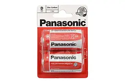 Батарейки R20 Zinc Carbon Panasonic солона (червоні) 1шт.
