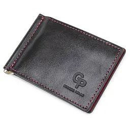 Шкіряний зажим для грошей GRANDE PELLE 12х8х0,7 см acs0018644