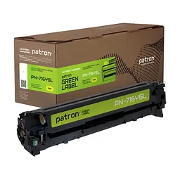 Картридж Patron Canon 716 Green Label, yellow (PN-716YGL)