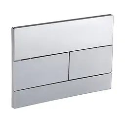 Панель змиву Koer KT-0603-01 240x160x10mm пластикова, кнопка лінійна KR5319, Хром