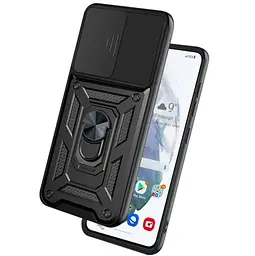 Чохол Primo Shockproof для Oppo Reno 14F 5G - протиударний, з підставкою і шторкою камери - Black - мініатюра 4
