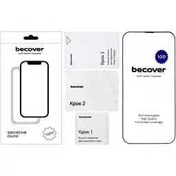 Захисне скло BeCover для Apple iPhone 14 Plus 10D Black (711326) - мініатюра 2