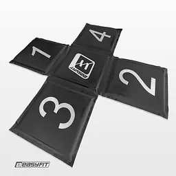 Крос-мат для стрибків EasyFit спортивний складаний (чорний) - мініатюра 3