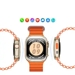 Смарт-годинник W&O X10 Ultra 3 49mm, 300 mAh, IP67 Gold (WOX10U3GO) - мініатюра 6