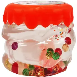 В'язка маса слайм Danko Toys Crystal Slime CS-01-01U з намистинками помаранчева