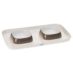 Миски на підставці для собак та котів Ferplast Glam Tray Extra Small пластикові сірі 40x23x4.5 см 400 мл 71908321 - мініатюра 2