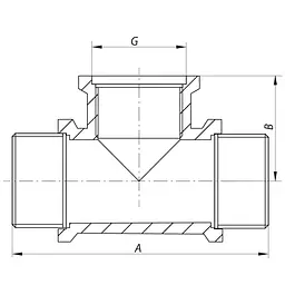 Трійник Koer 1/2" НВЗ Kf.T06MFM KF0070 - мініатюра 2