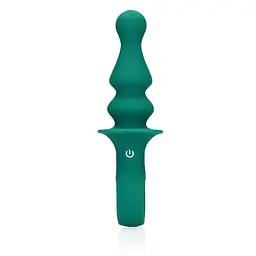 Анальна пробка Loveline Peacock Plume 16.5 см зелена - мініатюра 4