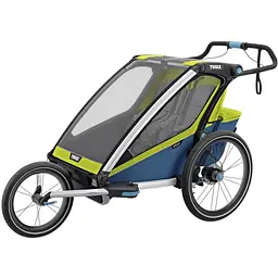 Дитяча коляска Thule Chariot Sport Double (Chartreuse-Mykonos) (TH 10201004) - мініатюра 2