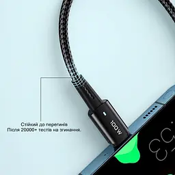 Кабель Essager Sunset Type-C – Type-C 100W, 1 м, чорний (EXCTT1-CG01) - мініатюра 7