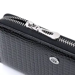 Лакований жіночий гаманець на блискавці із натуральної шкіри ST Leather 22678 чорний - мініатюра 6