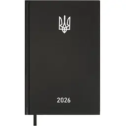 Щоденник датований Buromax Airy 2026 A5 бумвініл чорний (BM.21165-01)