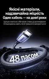 Кабель UGREEN L520 магнітний USB-C - USB-C PD 100 Вт 1 м темно-сірий (55517) - мініатюра 8