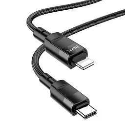 Кабель Hoco U106 Pisces Cable Type-C to Lightning 2,4A 1,2m Black
