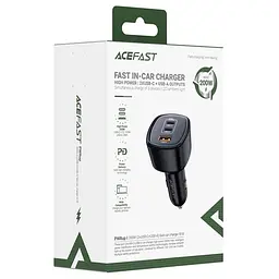 АЗП B18 PD100W+QC3.0 200W (1USB-A/2C) Black Acefast teh0029934 - мініатюра 5