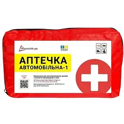 Аптечка медична автомобільна-1 Poputchik згідно ТУ м'який футляр (02-001-М)