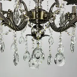 Підвісна кришталева люстра Crystal Life у бронзовому корпусі на 5 ламп Line.F 11549/5 - мініатюра 5