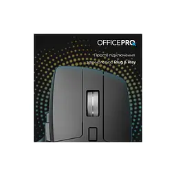 Мишка OfficePro M395B Silent Click Ergonomic Wireless Black (M395B) - мініатюра 8