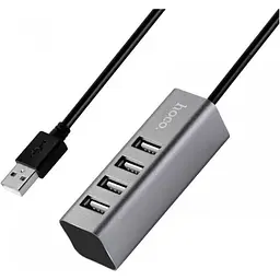 USB-Хаб USB-хаб HOCO HB1 4USB Line machine Tarnish (6957531038139)