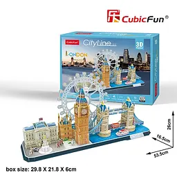 Пазл 3D CubicFun City Line Венеція, 126 елемента (MC269h) - мініатюра 3