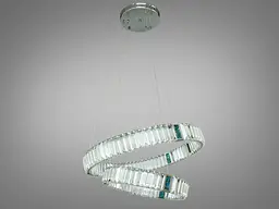 Кришталева світлодіодна LED люстра для високої стелі Diasha 81028-600+400HR - мініатюра 4
