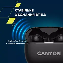 Навушники Canyon TWS headset OnGo TWS-10 ANC+ENC Beige (CNS-TWS10BG) - мініатюра 9