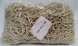 Банківські гумки, Plast, №60, білі, 1,5 мм, діаметр 60 мм, 1 кг, для фіксації грошей і касової роботи