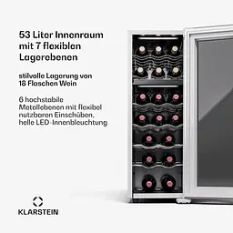 Винний холодильник Klarstein Shiraz 18 Duo (10045301) - мініатюра 5