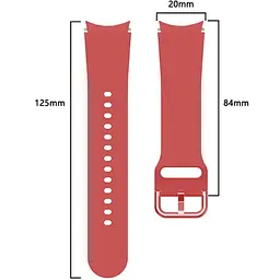 Ремінець силіконовий BeWatch Samsung Galaxy Watch 4/5/Pro SoftTouch Червоний (0139302) - мініатюра 6