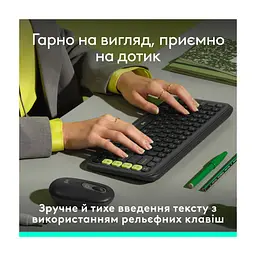 Клавіатура Logitech POP Icon Keys Bluetooth UA Graphite (920-013157) - мініатюра 4