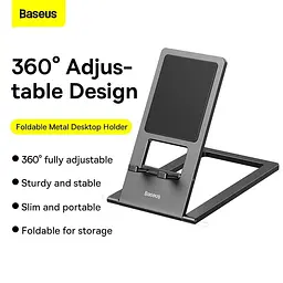 Підставка для телефону Baseus Foldable Metal gray - мініатюра 11