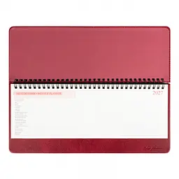Планінг-щотижневик настільний Leo Planner 2027 Persona 30х14 см 128 сторінок бордовий (252741) - мініатюра 3