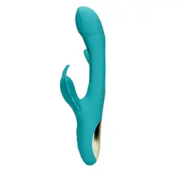 Вібратор Loveline Flapping G-Spot Butterfly 25.7 см бірюзовий - мініатюра 3