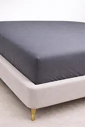 Простирадло на резинці Ecotton 160х200 см фланель бавовняне Grey сірий (24434)