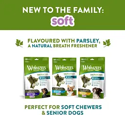 Натуральні ласощі для зубів собак WHIMZEES Soft Daily Dental Treats, S 28 шт. - мініатюра 2