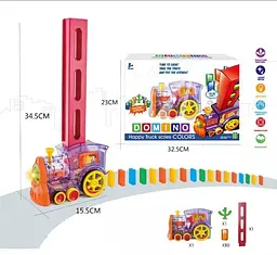 Конструктор іграшка-поїзд доміно, DOMINO Happy Truck sciries COLORS 60 деталей - мініатюра 2