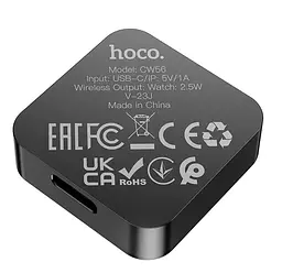 Зарядне бездротове Hoco CW56 SAM smart watch wireless charger чорні - мініатюра 2