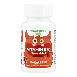 Вітамін B12 для дітей жувальний Lifeable (VitaWorks Kids Vitamin B12) - 120 жувальних таблеток (До 01.27)