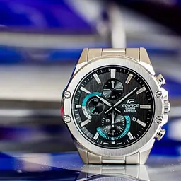 Кварцові чоловічі кварцові годинники сталеві японські оригінал Casio Edifice EFR-S567D-1AVUEF - мініатюра 2