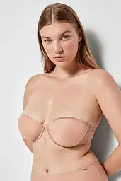 Бюстгальтер балконет 10016T Gisela бежевий 80C - мініатюра 2