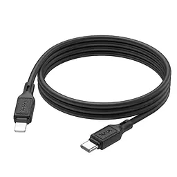 Дата кабель Hoco X90 Cool silicone Type-C to Lightning 20W (1m) Black - мініатюра 5