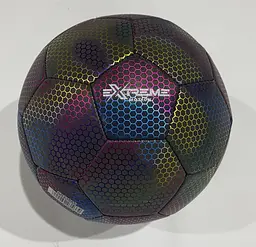 Мяч футбольный FB25686 №5, PU 380 гр, светооотражающий (6900069435864)