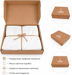 Постільна білизна Love You Варена бавовна біла Євро (ly62036) - мініатюра 6