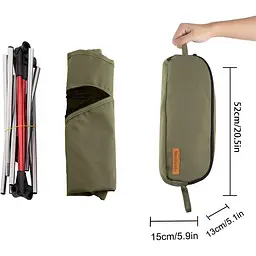 Туристичне складане крісло Naturehike NH20JJ036 (Темно-зелене) - мініатюра 3