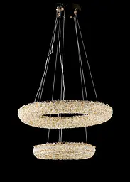 Підвісна світлодіодна кришталева люстра Splendid Ray L6356/600+400/2 LED, золото, 89 Вт, від 13-20 м² - мініатюра 3