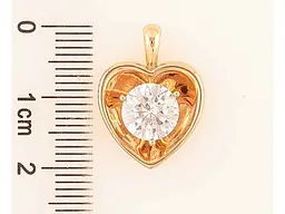 Кулон Xuping Позолота 18K «Сердечко з кристалом» 283522 - мініатюра 2