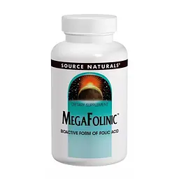 Біоактивна фоліева кислота Source Naturals MegaFolinic 60 таблеток