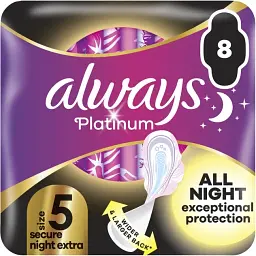 Гигиенические прокладки Always Platinum Secure Night Extra (размер 5) 8 шт.